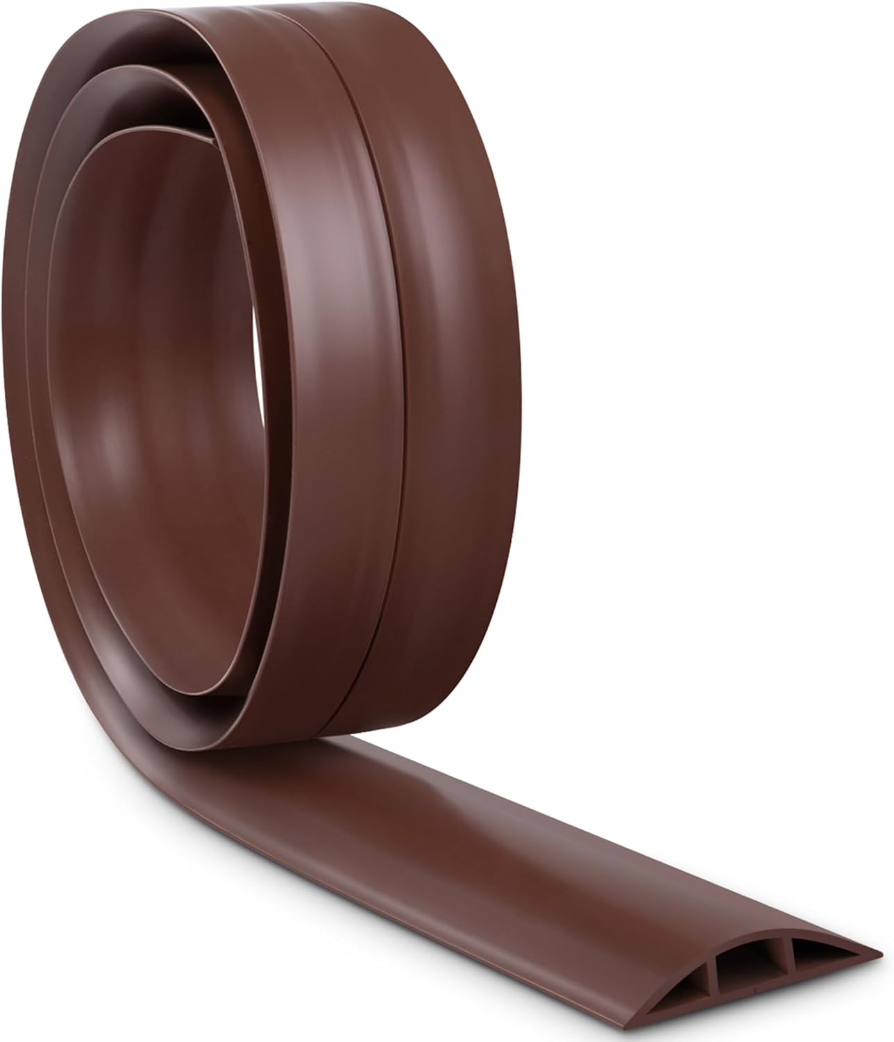 LZEOY Cable Cover Floor 6FT, Brown Floor Cord Cover, Single Cord Protector Extension