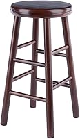 Vista 4 de Winsome Shelby - Taburetes giratorios de 2 piezas, 25 pulgadas, nogal, madera maciza