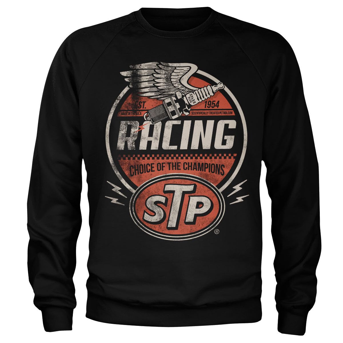STP Officially Licensed Vintage Racing Sweatshirt (Black), X-Large
