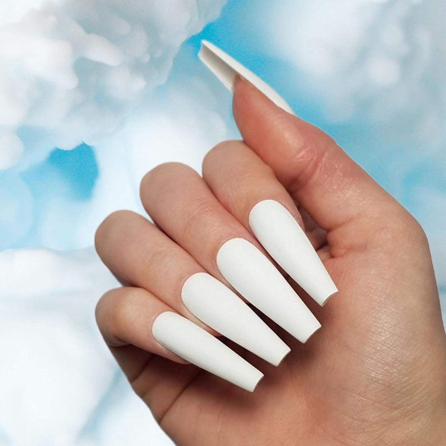 Buy Florry Coffin Extra Long Fake Nails Ballerina Press On Nails Matte Acrylic Nails For Women And Girls 24pcs White Online In Guatemala B08hcj126f Buy Florry Coffin Extra Long Fake Nails Ballerina Press On Nails Matte Acrylic Nails For Women And Girls 24pcs White Online In Guatemala B08hcj126f
