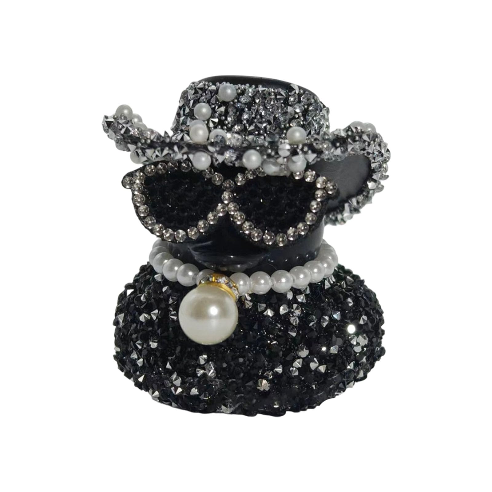 Compact Cartoon Figurine Accent, Heart-Shaped Sunglasses Ornament for Desk, Dashboard, Dresser, or Shelf Display Figurine Ornament Decor Display Dashboard Desk Vanity Shelf Tabletop Embellished Heart