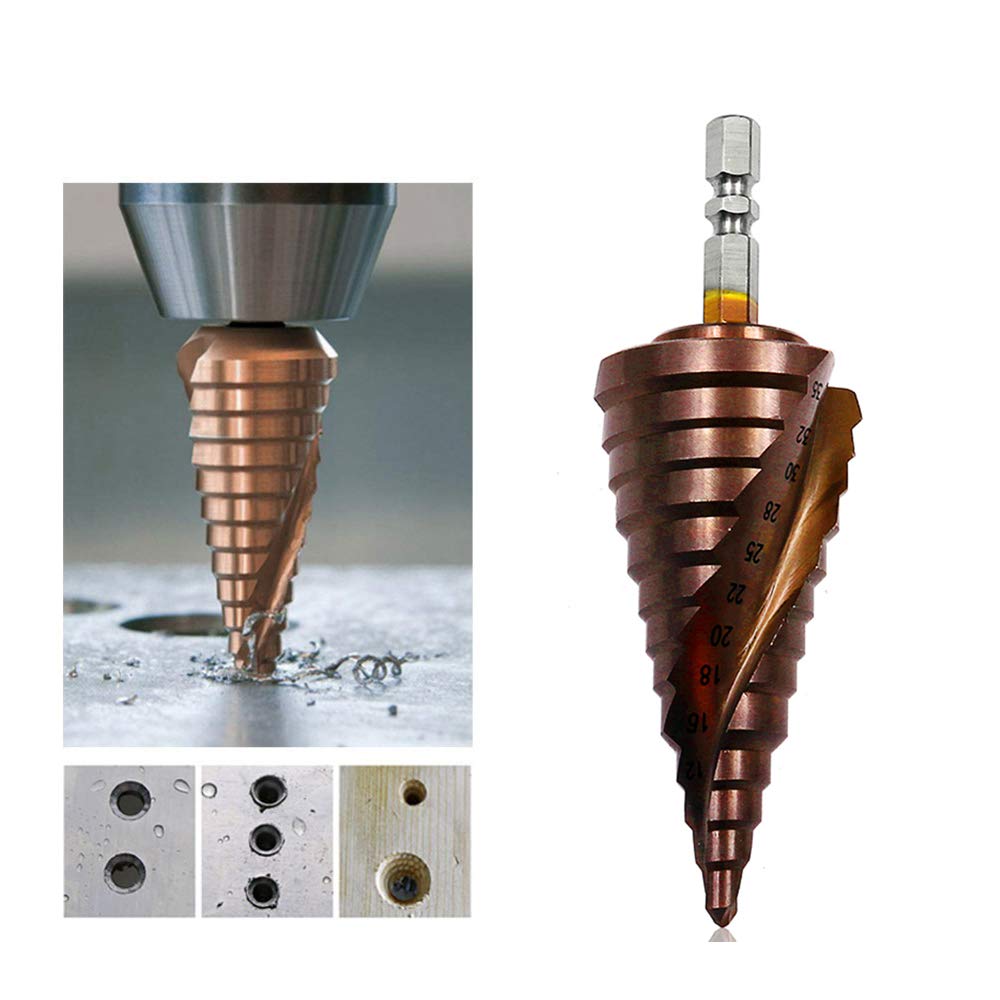 Step Drill Bit M35 Cobalt Foret Multi-Trous 6-35mm Spiral Groove