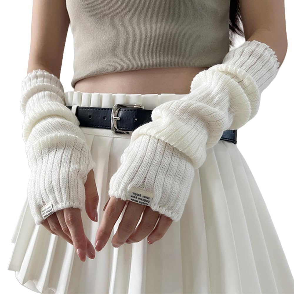Guanti Senza Dita WLLHYF In Misto Cashmere – Con Foro Pollice, Lunghi 31 Cm, Pacchetto Da 2 O 3 Paia, Colori Misti, Per Uomo E Donna