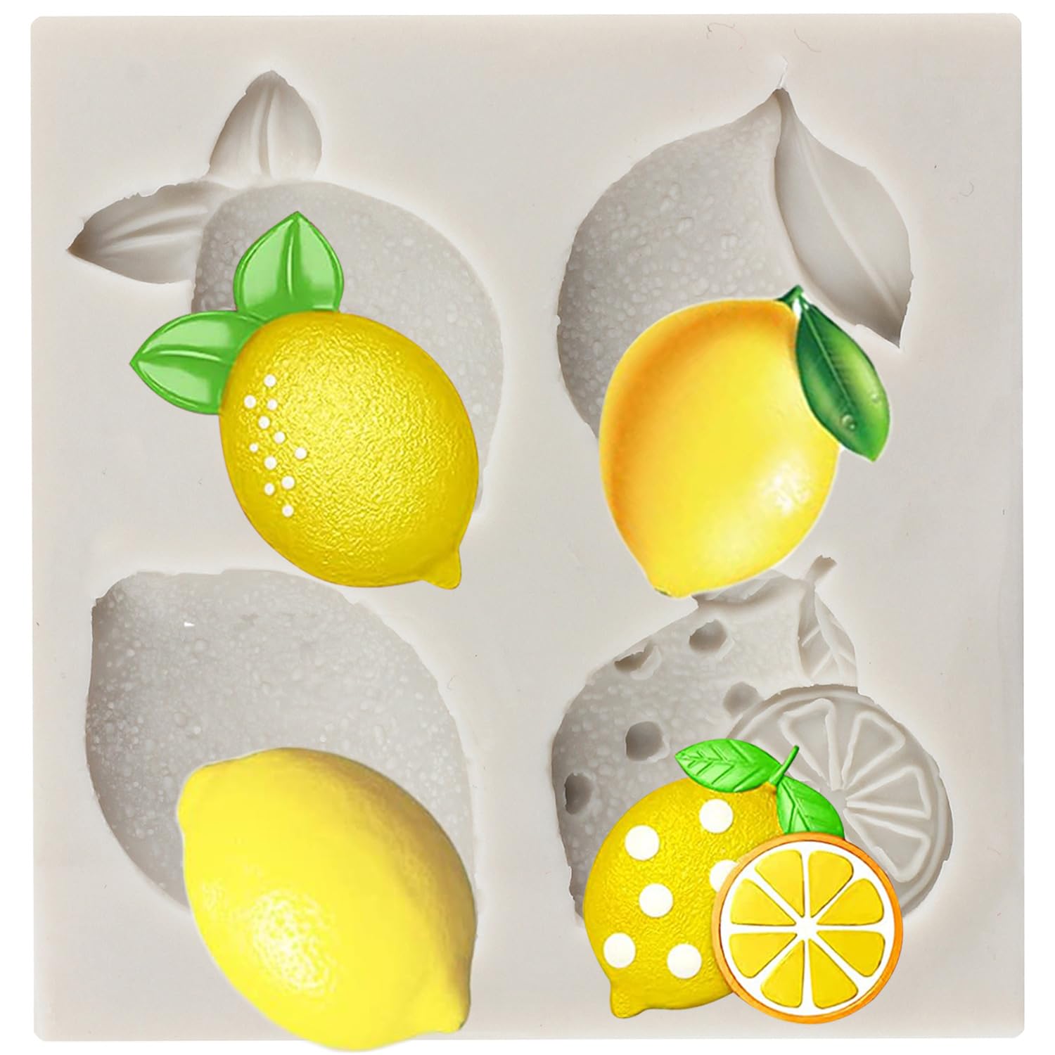 Sijiangmold Lemon Silicone Moulds Fruit Lemon Fondant Mould