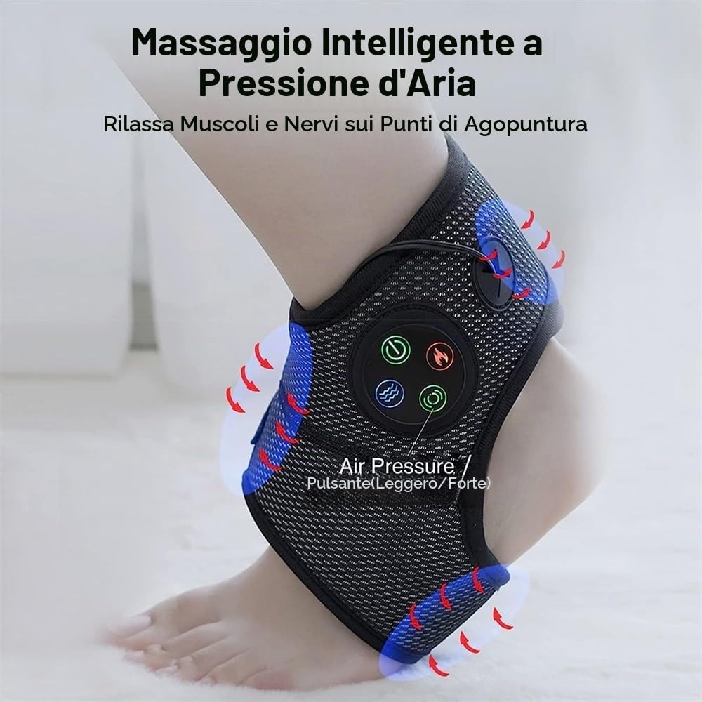 Massaggiatore Elettrico Della Caviglia, Vibrazione Di Riscaldamento Massaggiatore Della Caviglia Del Piede Terapia Della Pressione Massaggio Di Strain Del Legamento Articolare, for Il Recupero Delle A
