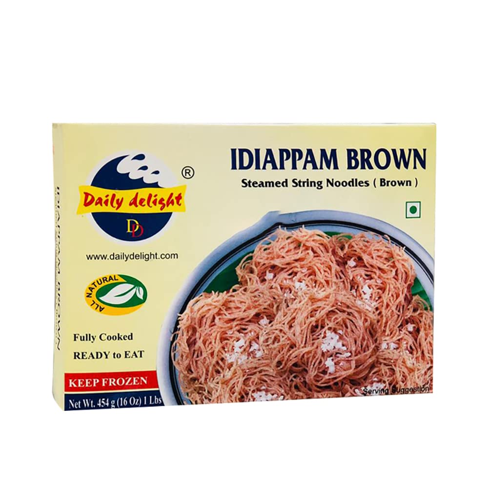 Daily Delight Idiappam Brown | Healthy Breakfast | Indian Origin | Frozen Food | Indian Recipe|Instant Idiappam Brown |454 gm