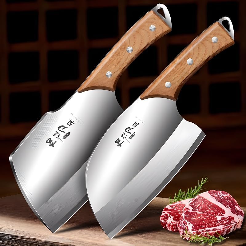 Meat Cleaver,Cleaver Knife Round Headed Sharp Bone Chopping Knife, Dual Purpose Knife For Cutting, Fish Killing Knife, Bone Chopping Knife (Size : Round head Knife), LAMAJIGA5844