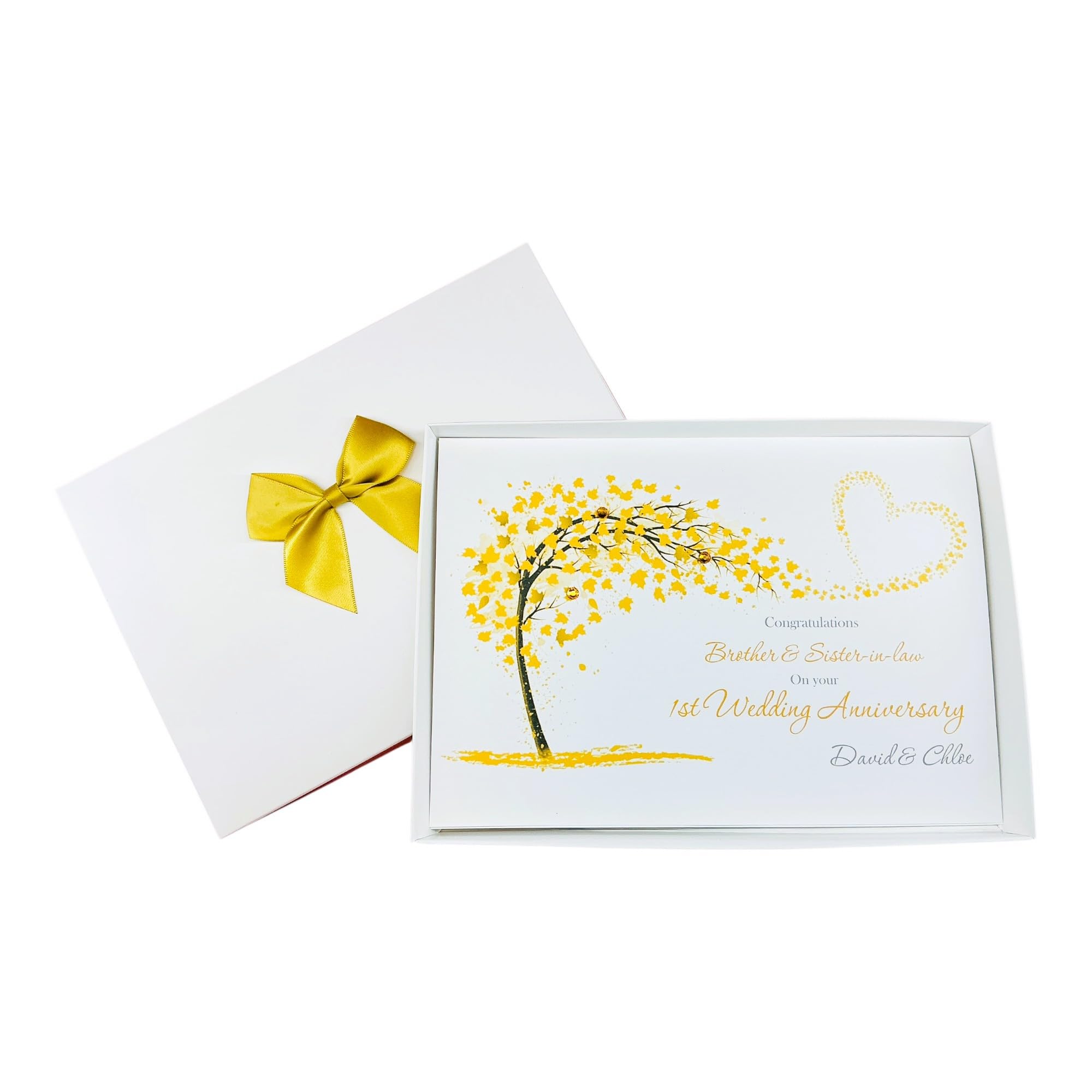 Brother & Sister-In-Law 1st Wedding Anniversary Card Paper 1 Year - SH 176 — image 1
