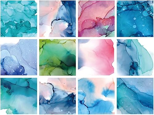 Papel para álbum de recortes de 12 x 12 pulgadas, 24 hojas de papel para álbum de recortes para manualidades, papel de cartulina de impresión de un