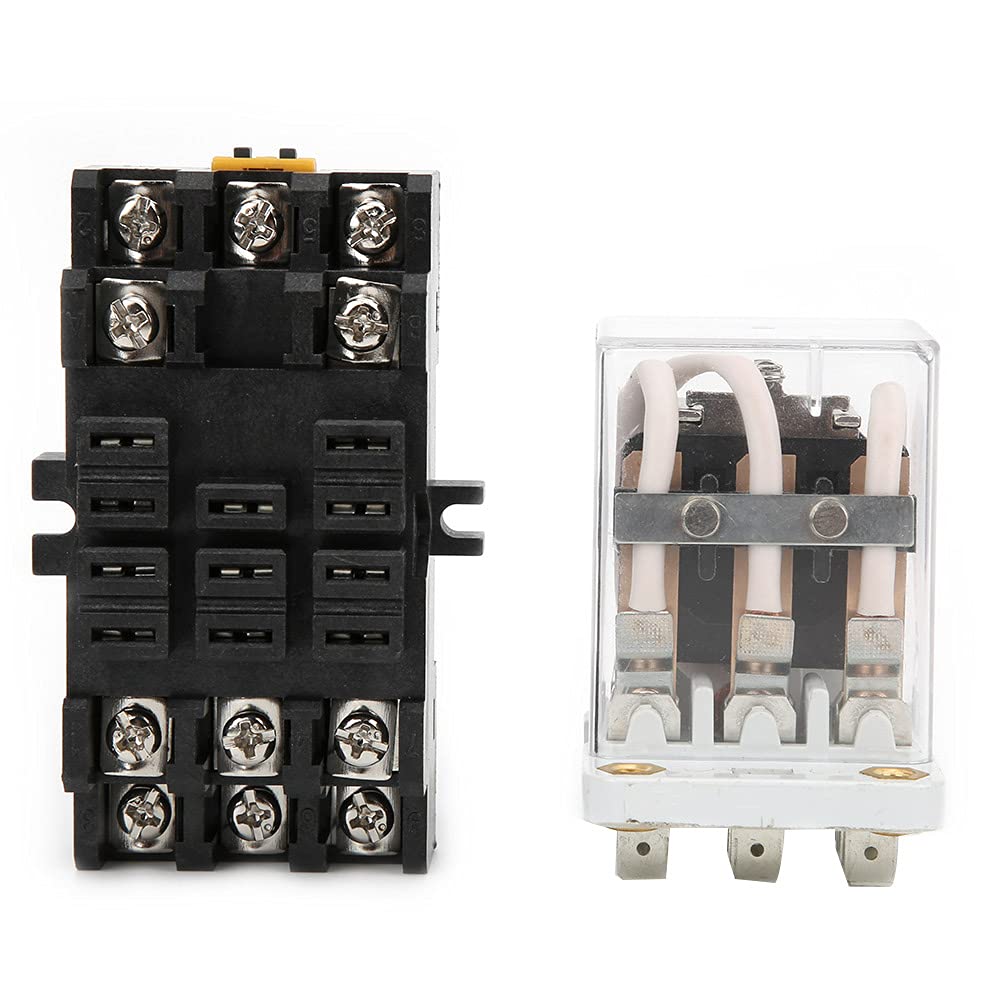 Relais De Puissance JQX-38 – 40A, 3Z 3H 3D, Contacts Alliage D’argent, Bobine Cuivre, Protection Humidité (DC24V Avec Base)