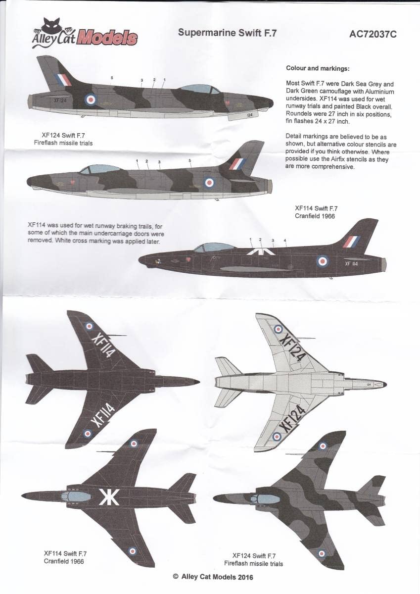 Amazon.co.jp: 1/72 AlleyCat スーパーマリン スイフト F.7