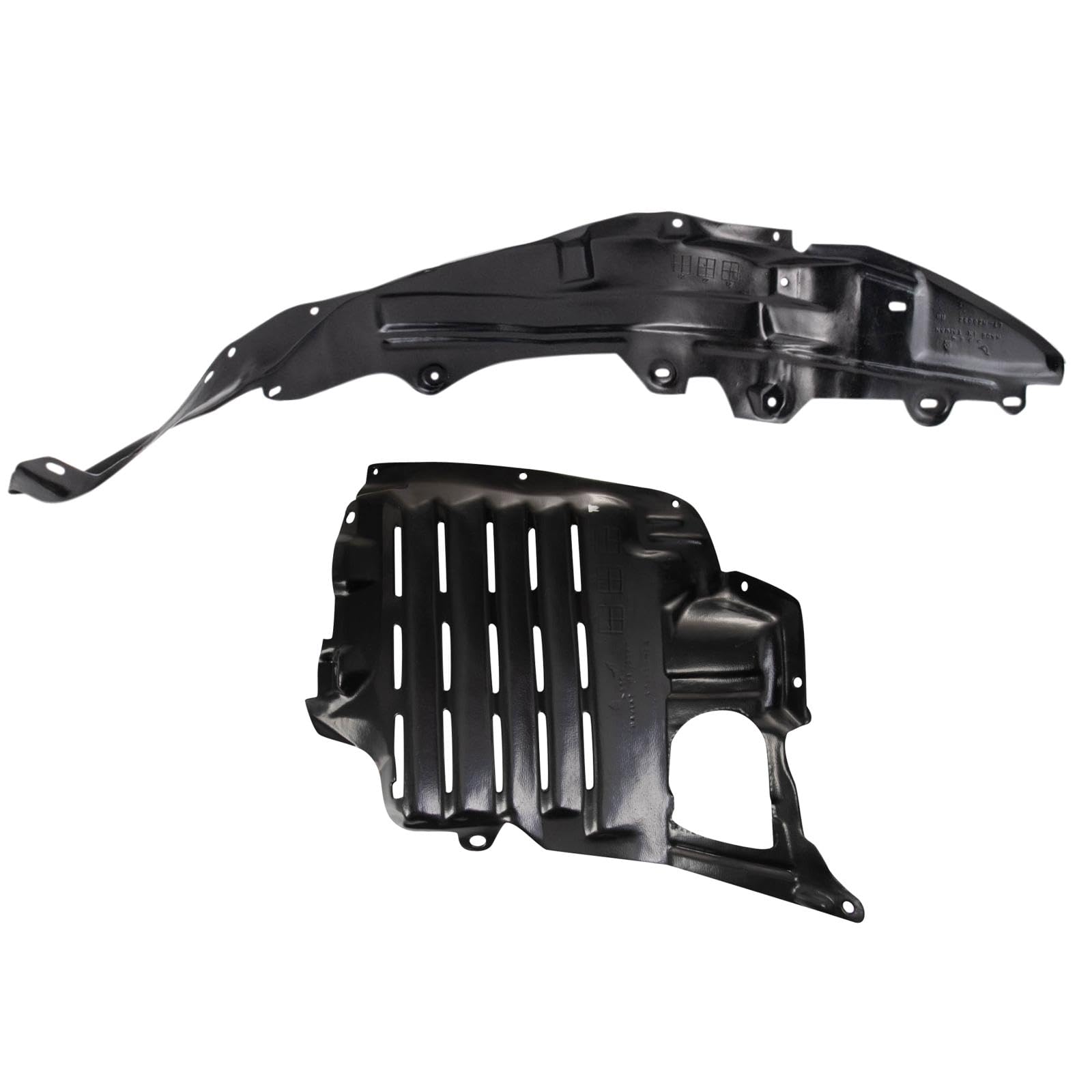 TRQ Inner Fender Liner Set Compatible with 2004-2005 Mazda Miata MA1249122 MA1250110