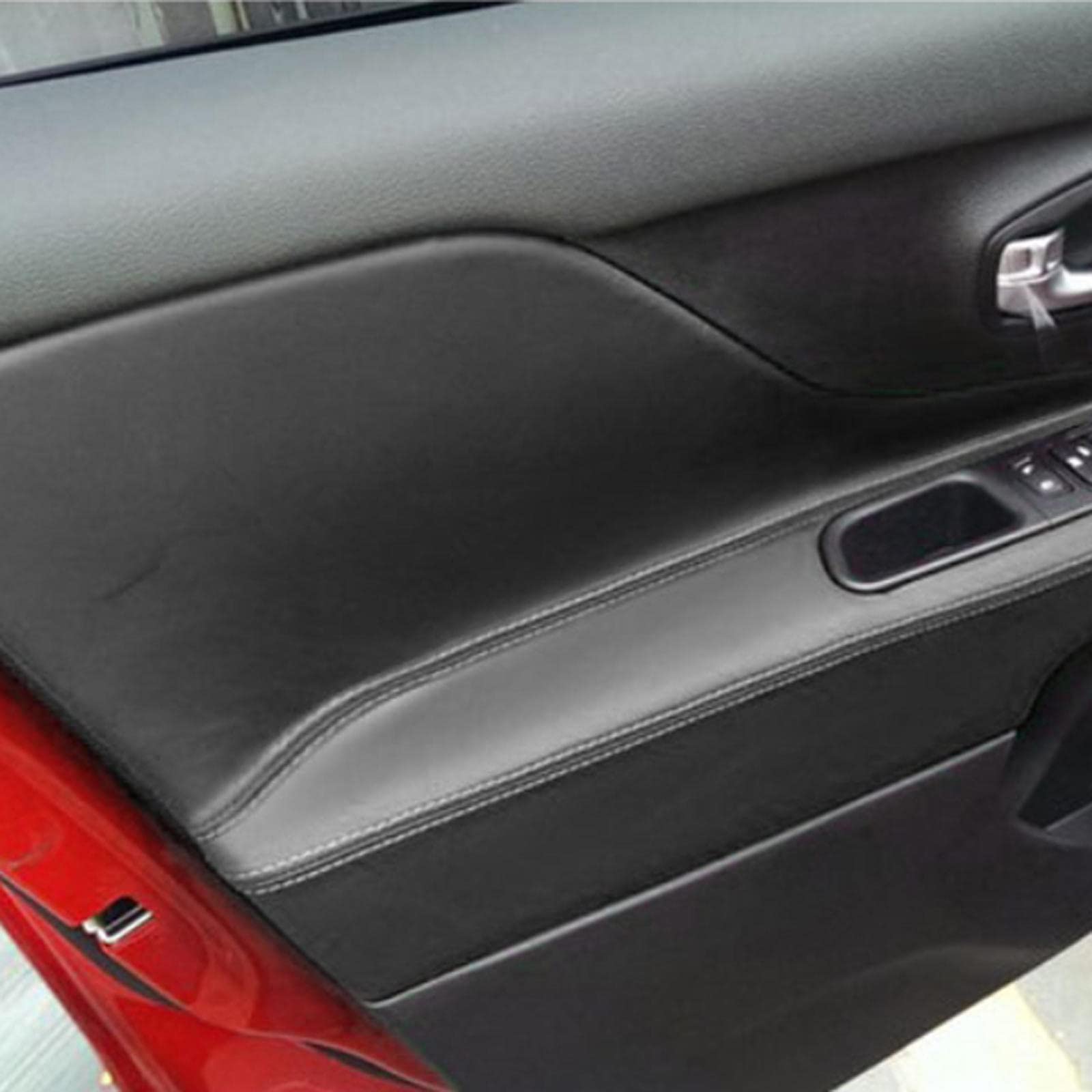 4 pz/set In Pelle Morbida Auto Porta Bracciolo Pannello Copertura Della Pelle Sticker Trim, Misura per Jeep Renegade 2015 2016 2017