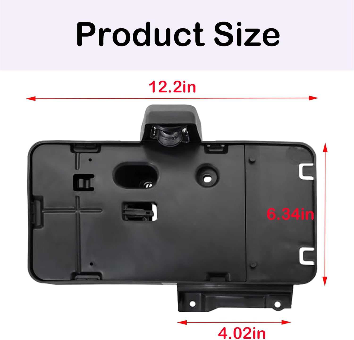 Rear License Plate Holder Frame with Mounting Bracket & Lamp Replacement for Jeep Wrangler JK JKU 2007-2017 (Black)