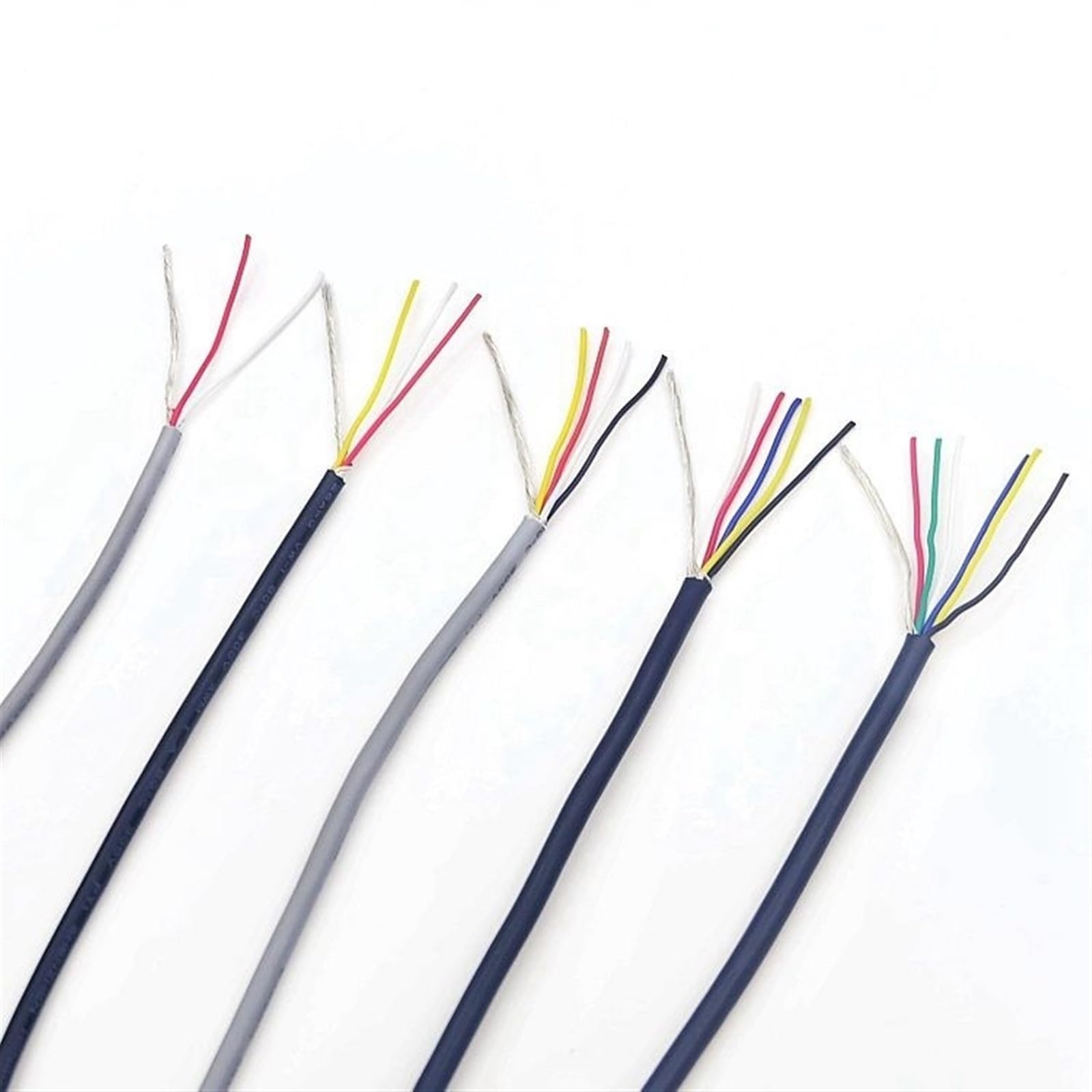 cavo schermato, Cavo schermato UL2547 300 V PVC rame privo di ossigeno 18-32 AWG 10 metri 2-7 conduttori(4Cores,20AWG 10meter)