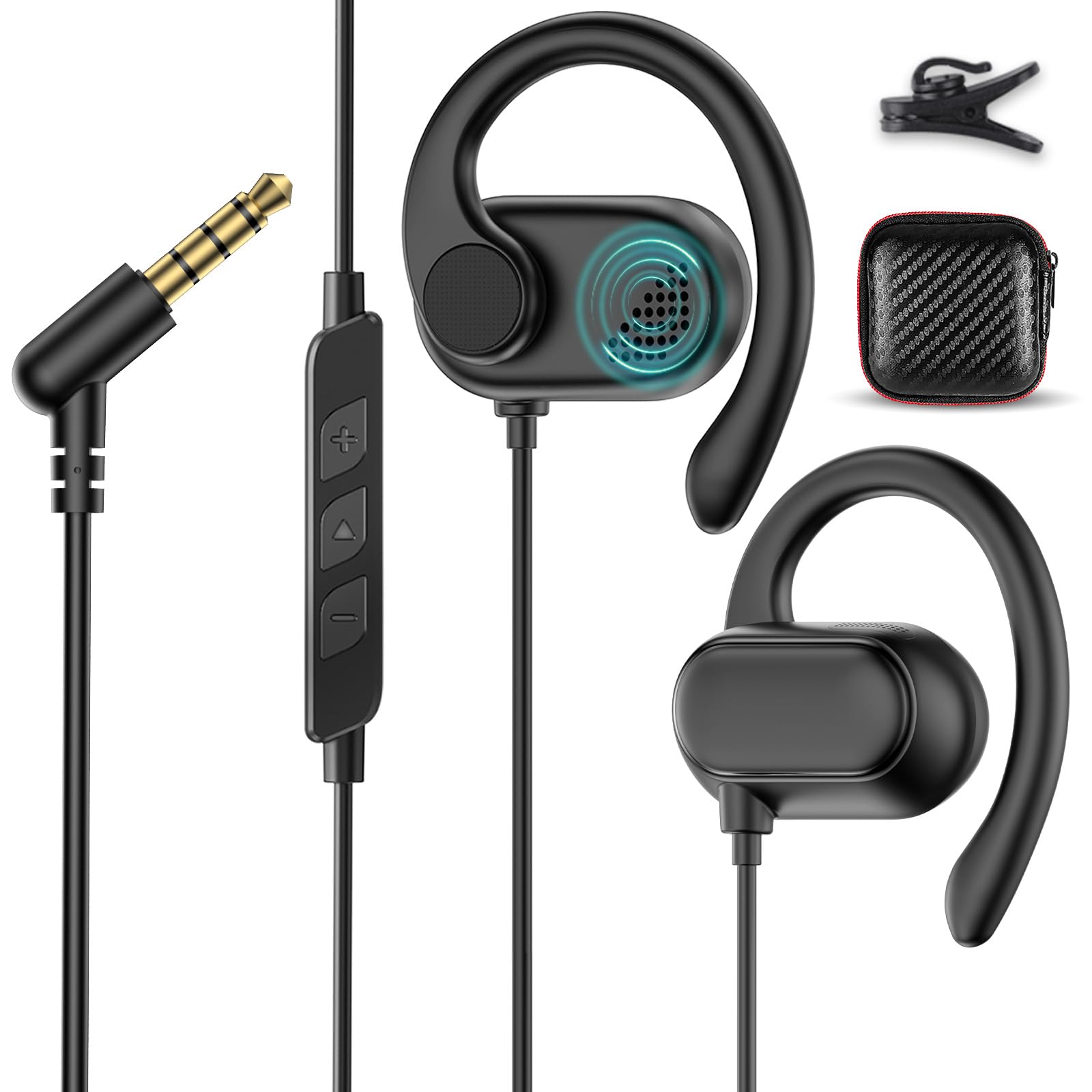 Auricolari aperti da 3,5 mm per computer portatili Chormebook, auricolari sopra le orecchie per Samsung A15 A14 Moto G Stylus, jack da 3,5 mm per PC desktop, cuffie da viaggio in aereo con cavo con