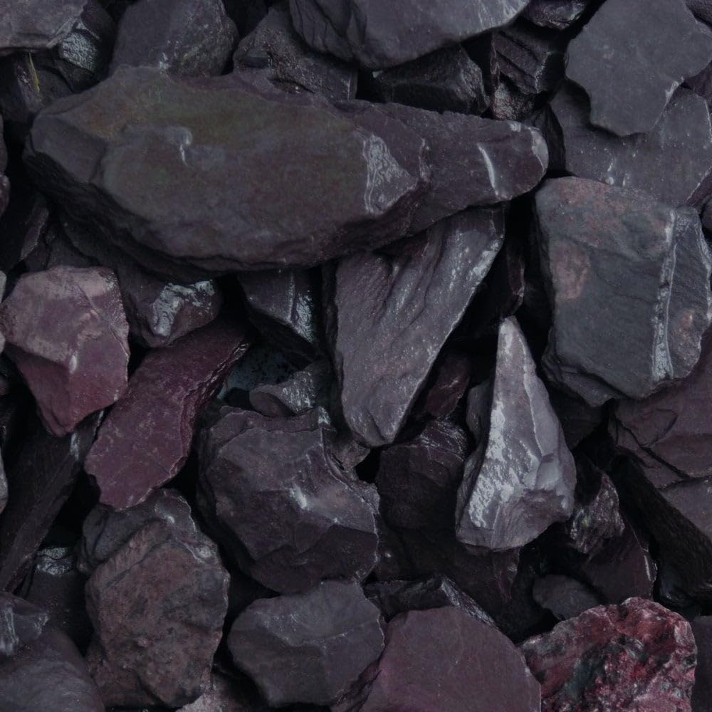Long Rake Spar Welsh Slate Plum 40mm 20kgs Decorative Aggregate Gravel