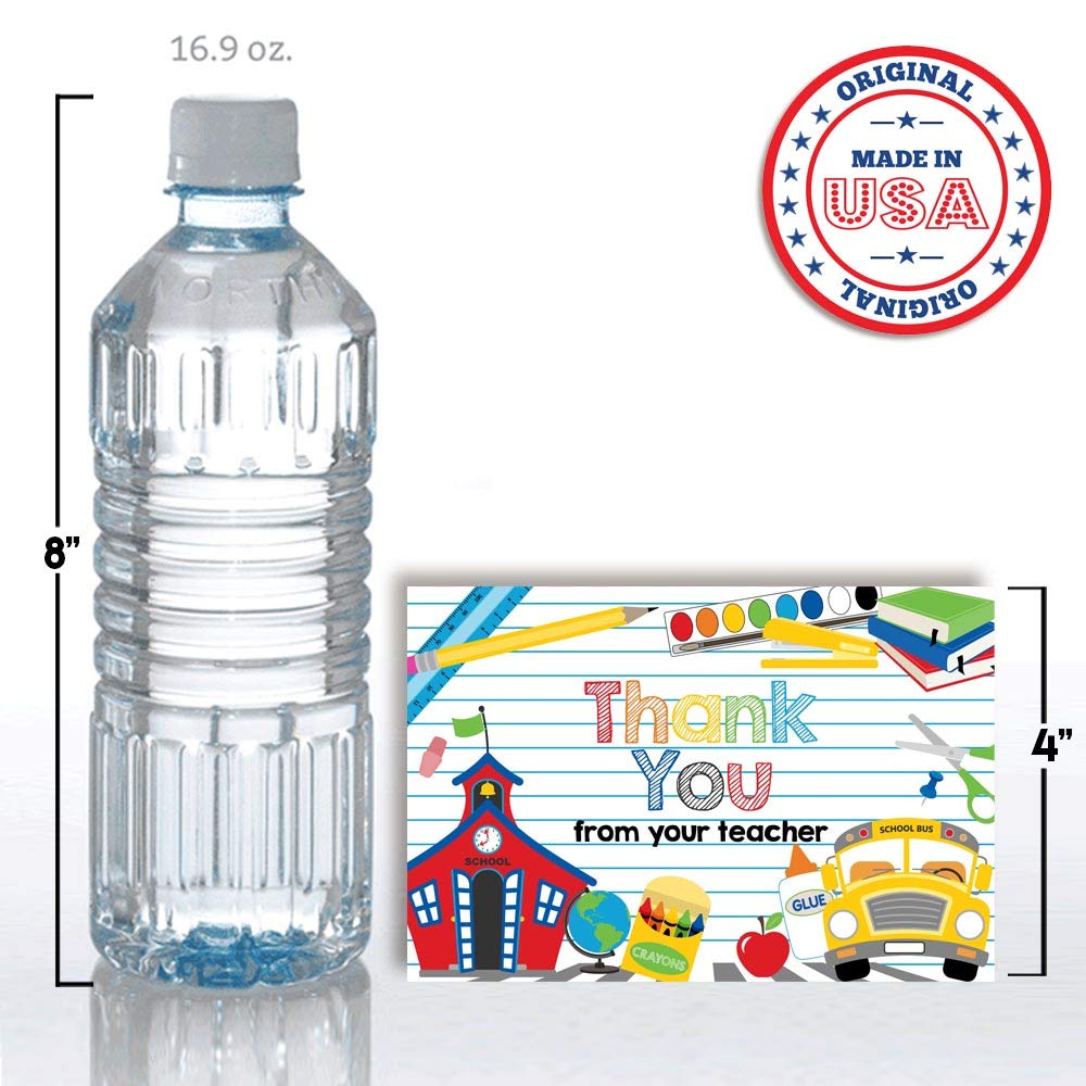 School Supply Themed Thank You Notes For Students From Teachers, 4"x6" Fill In Notecards by AmandaCreation (30) - Image 3