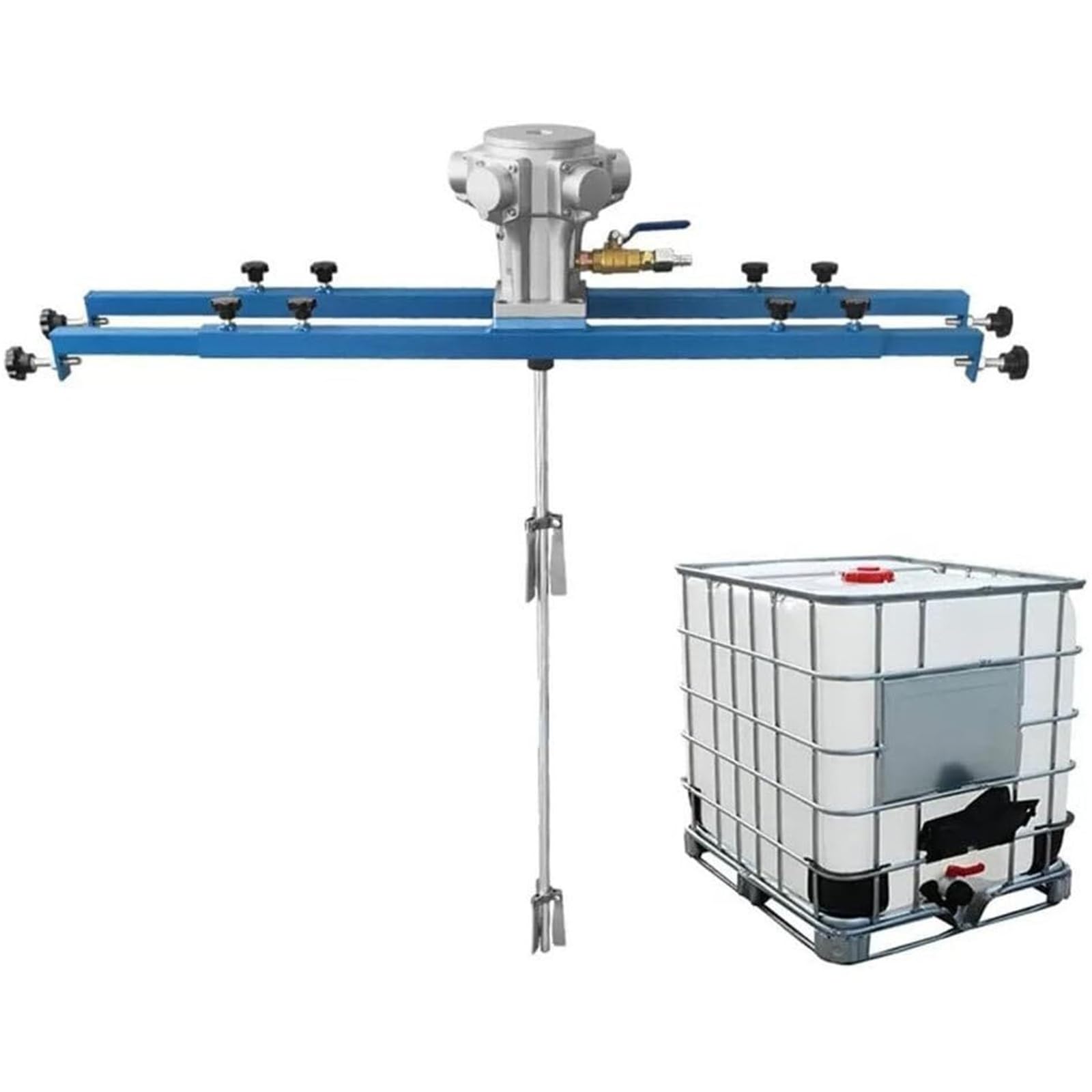 SBCGFY Pneumatic Tank Mixer Machine, 1 Ton Air Agitator With Folding Propeller And Support Hanger For Efficient Paint Stirring