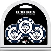 Vista 1 de Team Golf NCAA - Marcadores para pelotas de golf tamaño de ficha de póquer con marcadores de doble cara esmaltados más pequeños