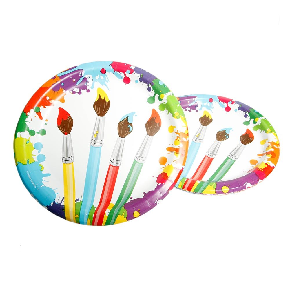 Creative Converting Piatti Di Carta Space Blast, Tema Spaziale, 8 Pezzi Da 23 Cm, Colore Nero, Perfetti Per Feste A Tema