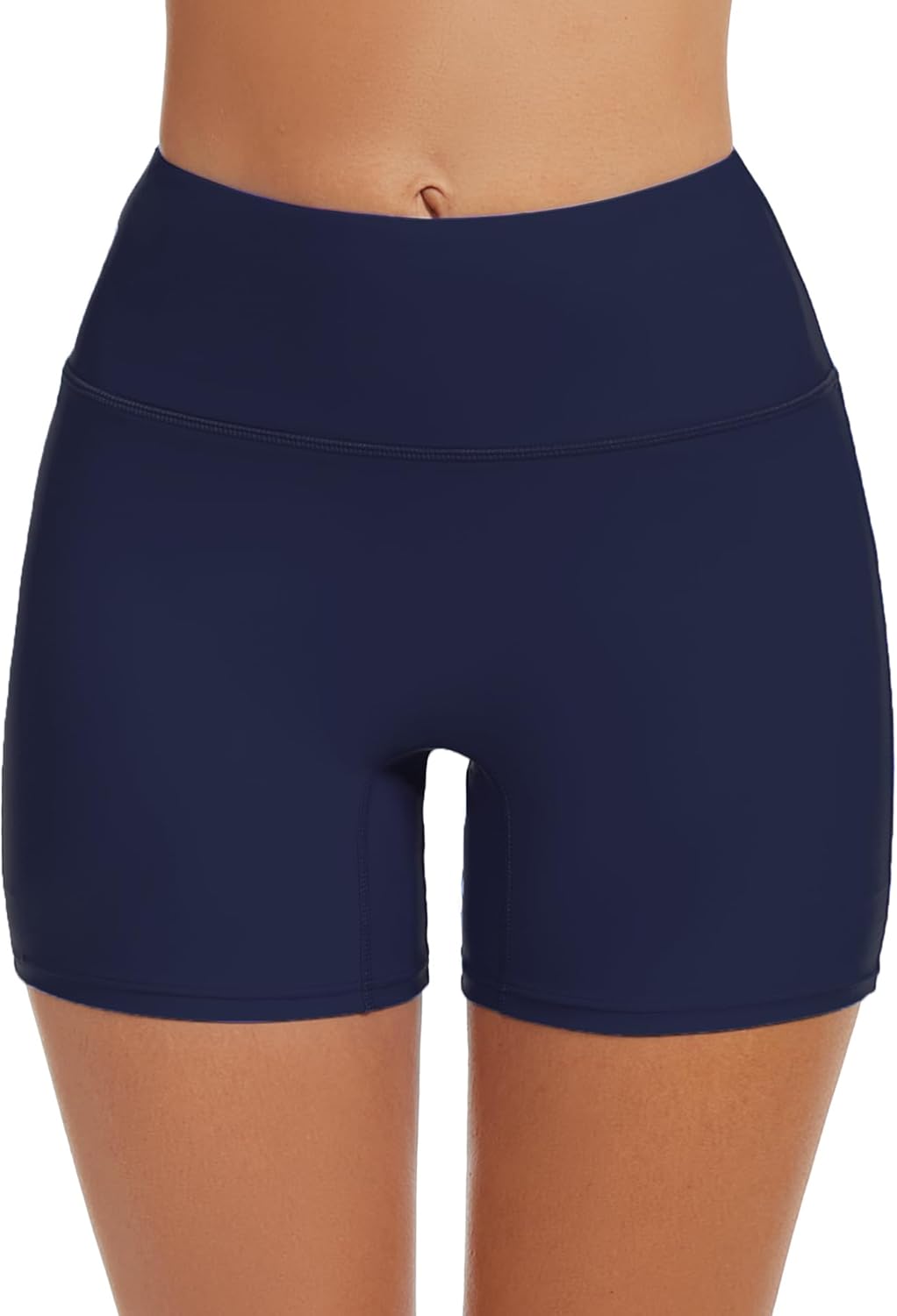 Tournesol Women's Swim Shorts High Waisted Bathing Suit Bottoms Seamless Swimsuit Boy Shorts with Pockets - Image 3