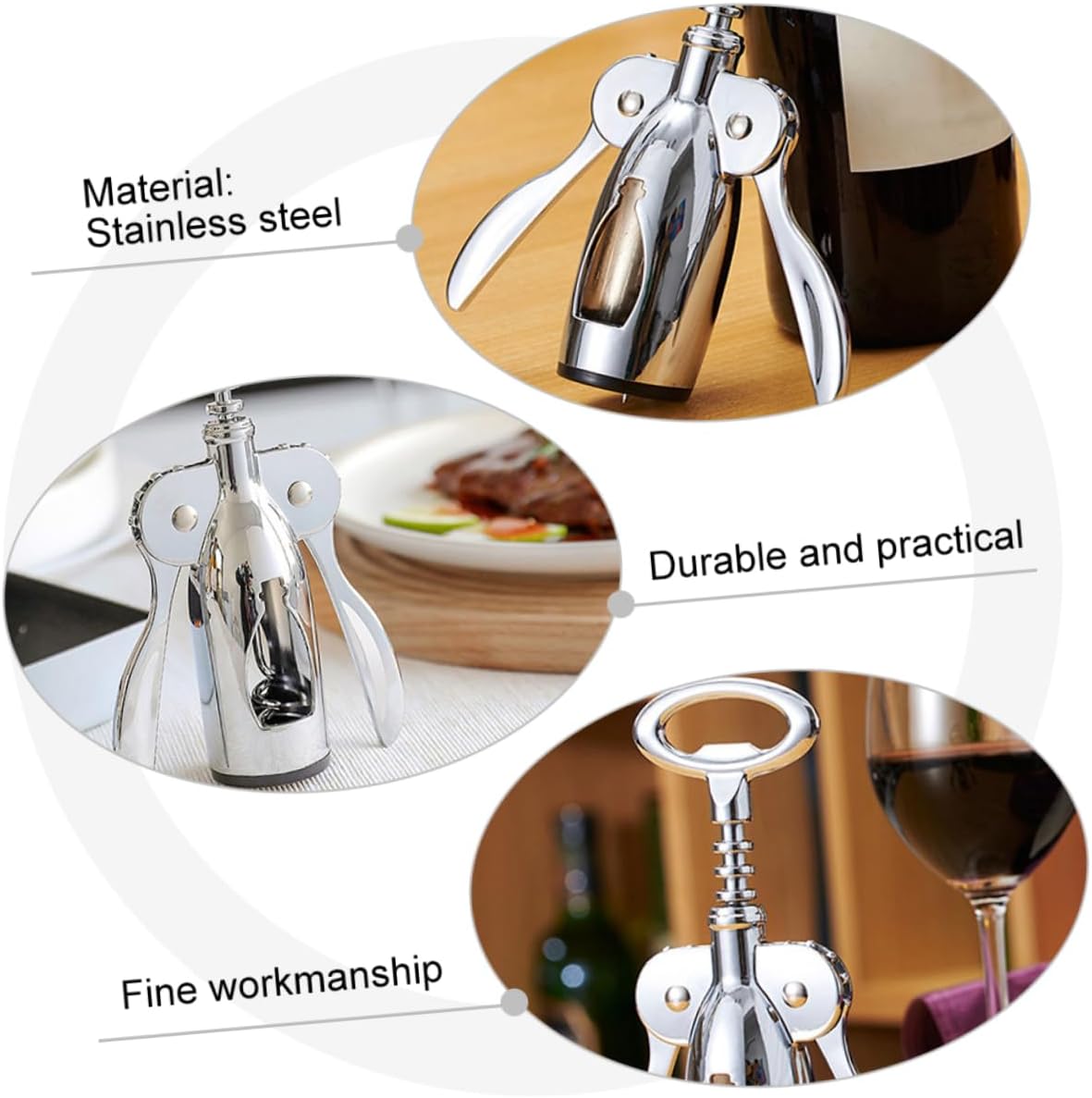 Wine Opener Stainless Steel Bottle Opener for Red Wine Home