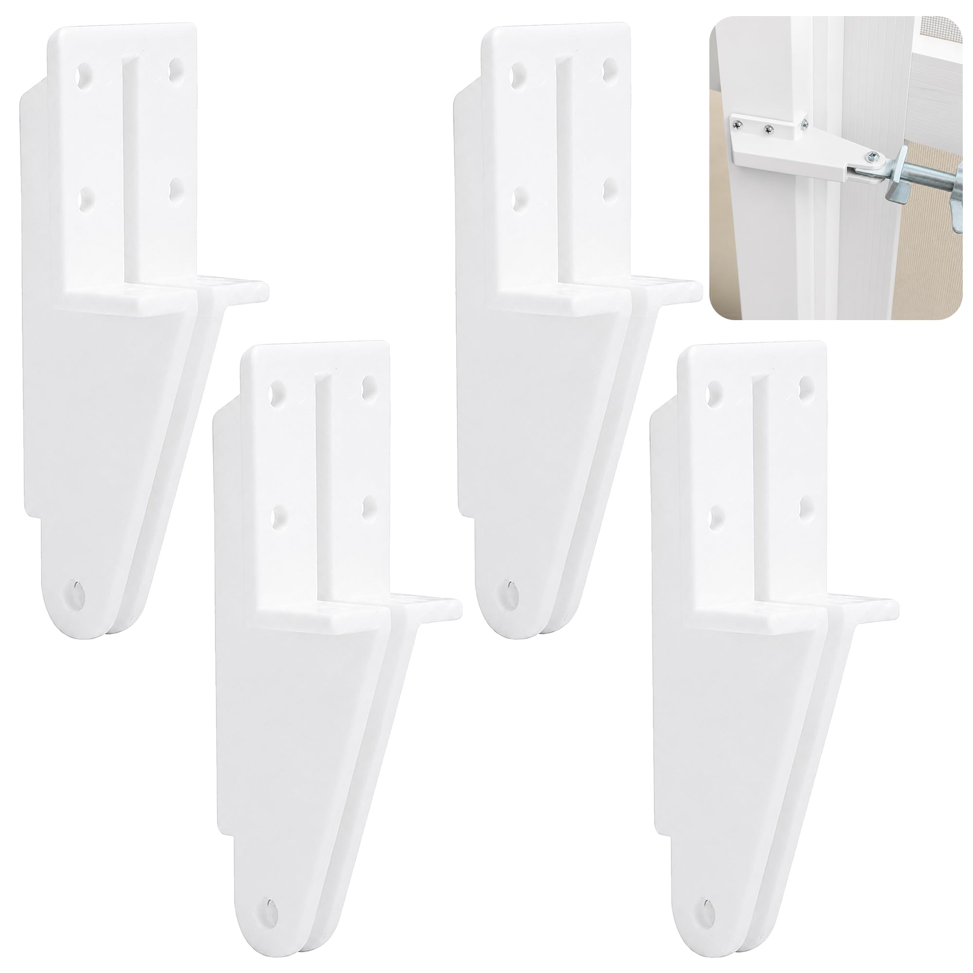 4 Pcs Door Jamb Bracket Hardware, Storm Door Closer Bracket Replacement