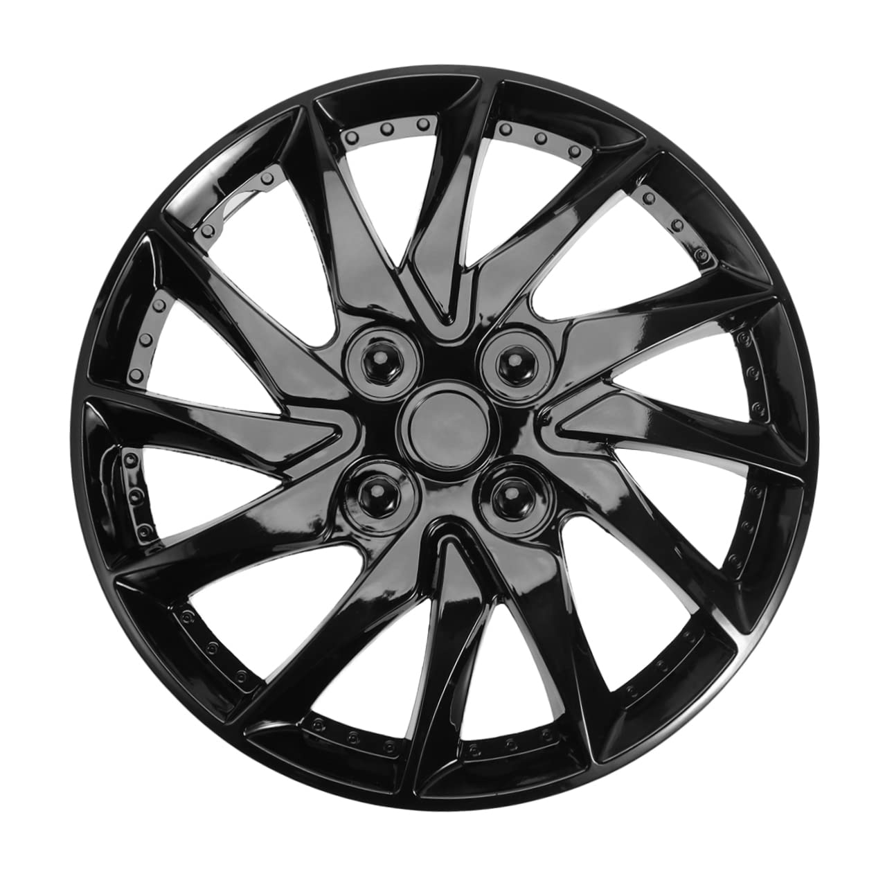 Kisangel 14 Hubcaps Decor Black Trim Wheel Hub Caps Automotive Wheel Cover Rv Hubcaps Wheel Cover Hubcap Performance Wheel Cover Hub Cap Covers Rims Truck Parts Hub Cover Car Tire Cover