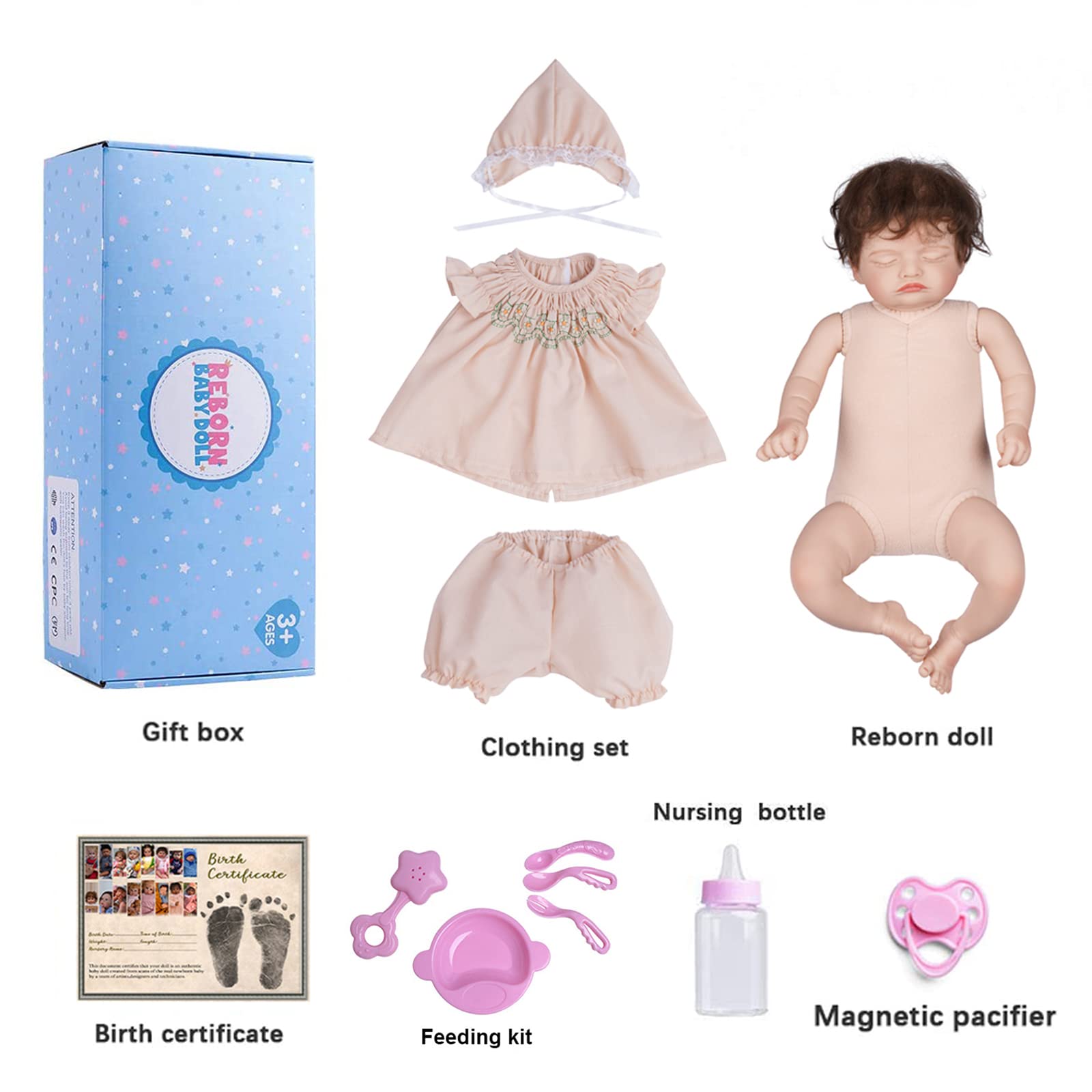 Buy JIZHI Reborn Dolls 17 inches Handmade Lifelike Baby Doll Soft Cloth Body and Reborn Babies