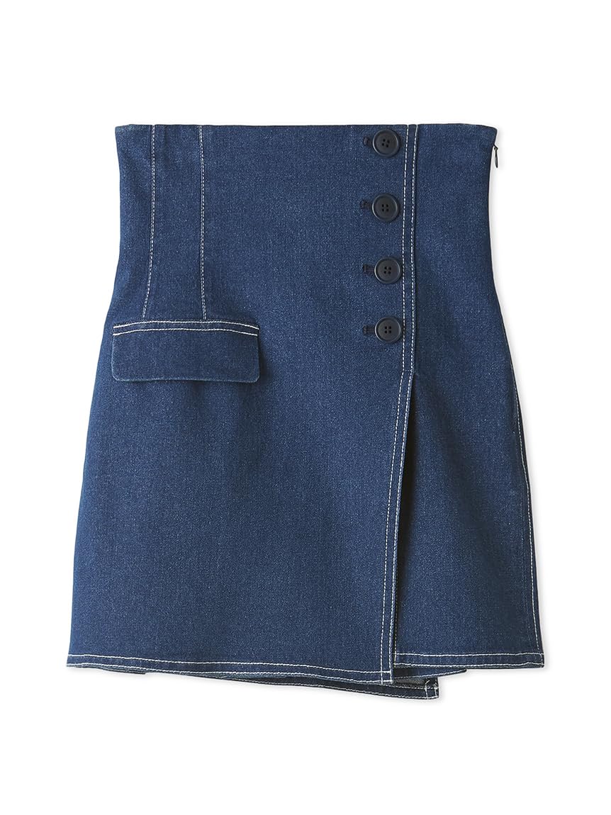 サイドボタンデニムスカショーパン SNIDEL（スナイデル）の「サイドボタンデニムスカショーパン