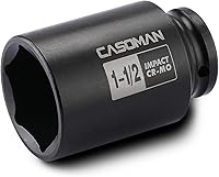 Vista 32 de CASOMAN Dado de Impacto Profundo de 6 Puntos de 1/2 Pulgada - 1-7/16" (SAE), CR-MO, Dado para Tuerca de Eje de 6 Puntos de 1/2 Pulgada