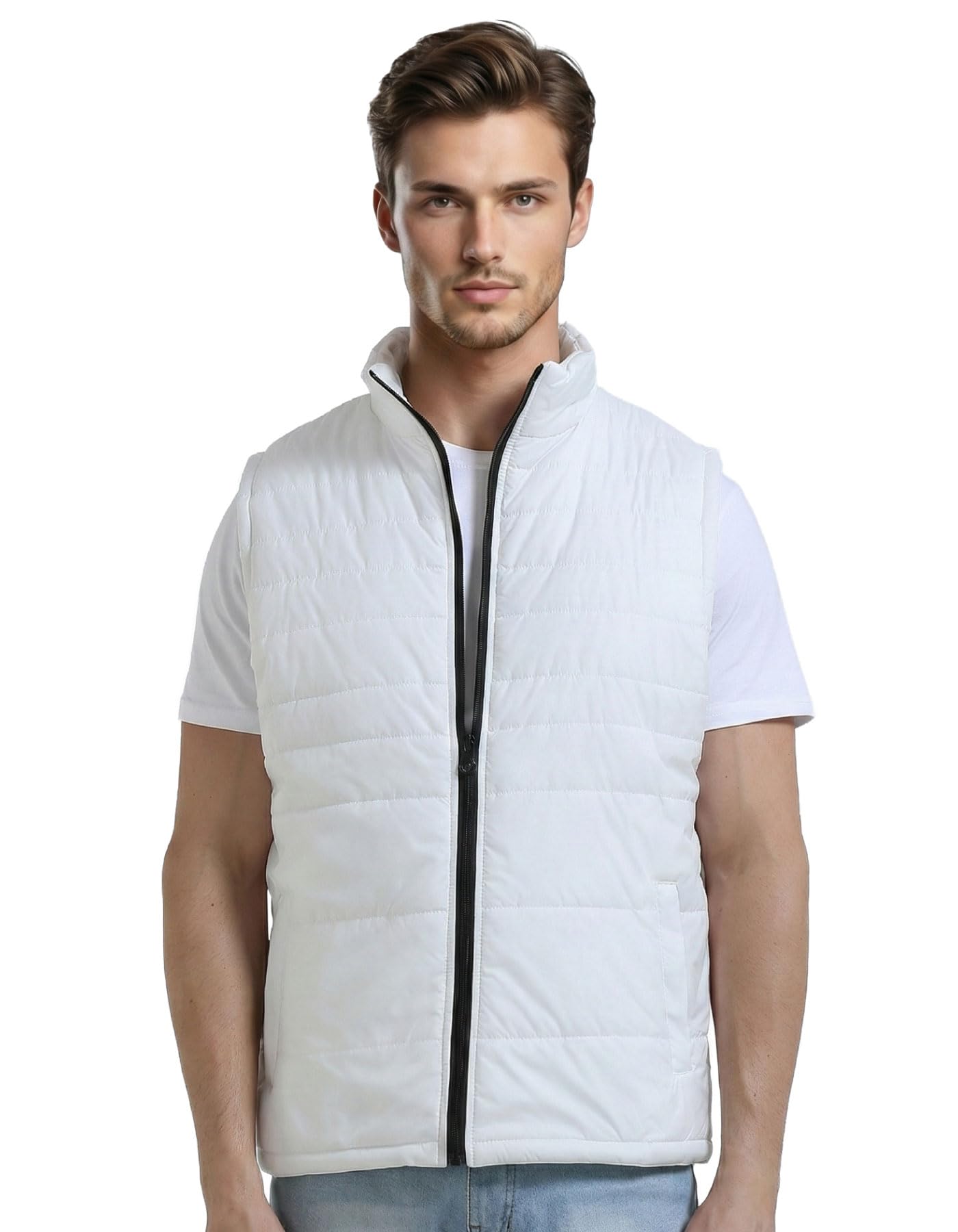scott international Winter Puffer Jacket | Sleeveless Water Repellent Quilted Padded | Lightweight Winter Wear | Mens Jacket | Men's Polyester Full Sleeve Zip with Pocket | Jackets for Men Stylish-picture-11