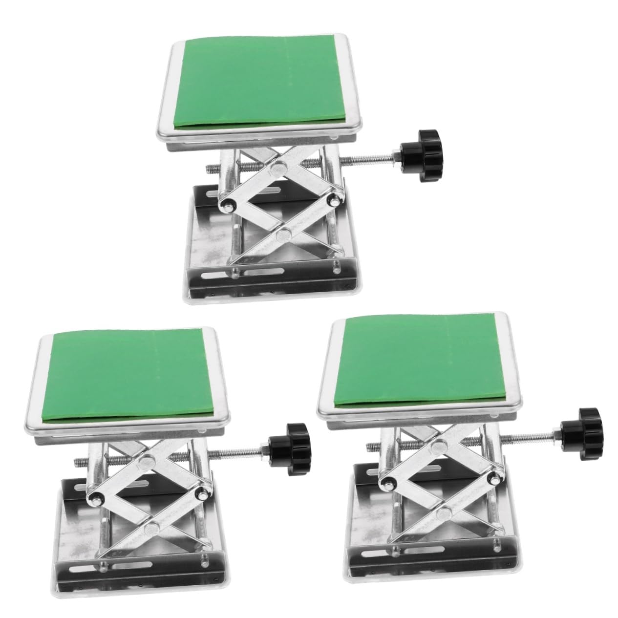 ABOOFAN 3 Piezas plataforma elevadora de gatos plataforma elevadora de laboratorio jack de laboratorio soporte de plataforma de gato ajustable gato de laboratorio de metal Acero inoxidable