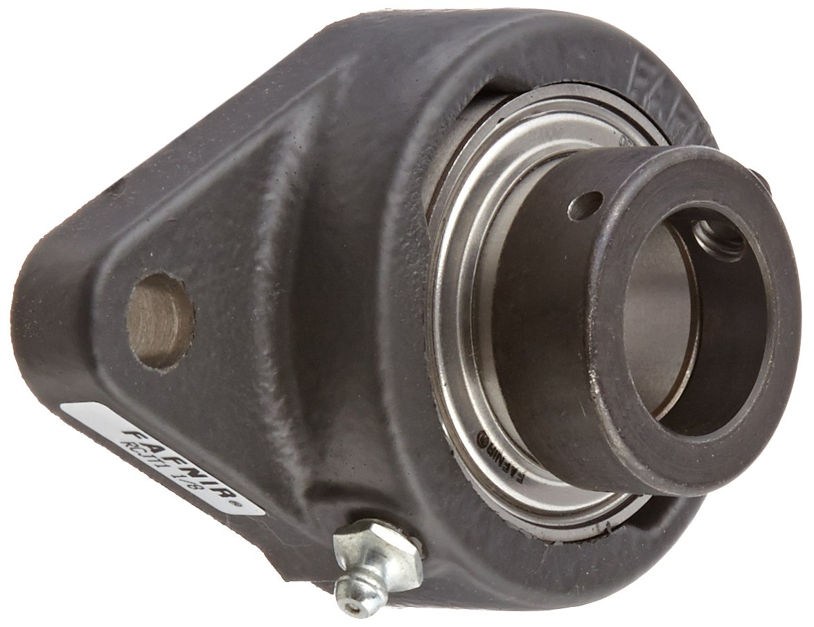 Timken RCJT1 1/8 Flange Unit, 2 Bolt Holes, Industrial-Duty, Relubricatable, Non-Expansion, Cast Iron, Eccentric Locking Collar, Inch, 1-1/8" Bore Diameter