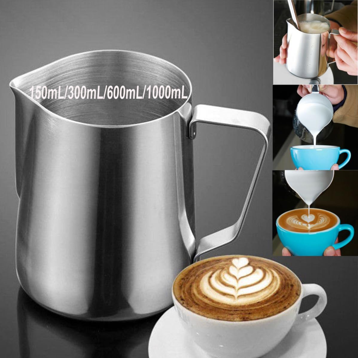 Ml Stainless Steel Milk Frothing Pitcher Cup for Espresso