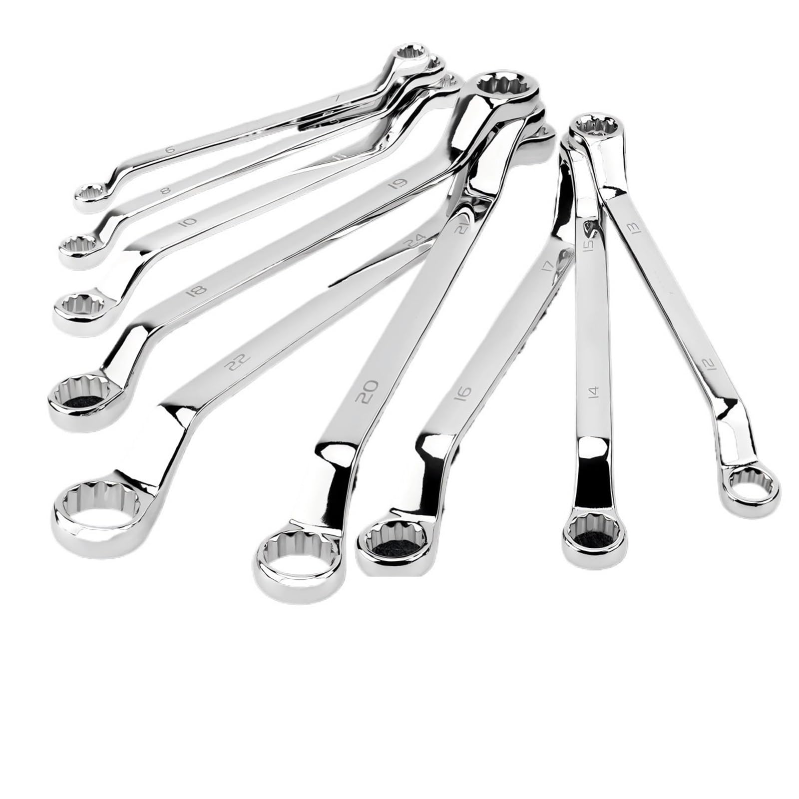 Khfgdhg One Color 9Pcs 75-Degree Offset Wrench Set Metric Double Box End Wrench Puch