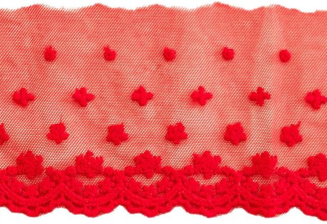 Lace Trim，Pleated Chiffon Lace Edge Trim ，2 Yards Width 9.5cm Delicate Colors Lace Trim Ribbon for Sewing Crafts Garment Cheongsam Decor Lace Fabric Handmade Accessories (Color : Pink, Size : 2yards