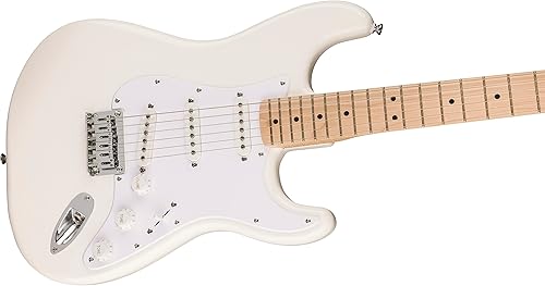 Vista 60 de Fender Squier Sonic Stratocaster HSS - Guitarra eléctrica, diapasón de laurel, golpeador blanco, verde surf Verde (Surf Green)
