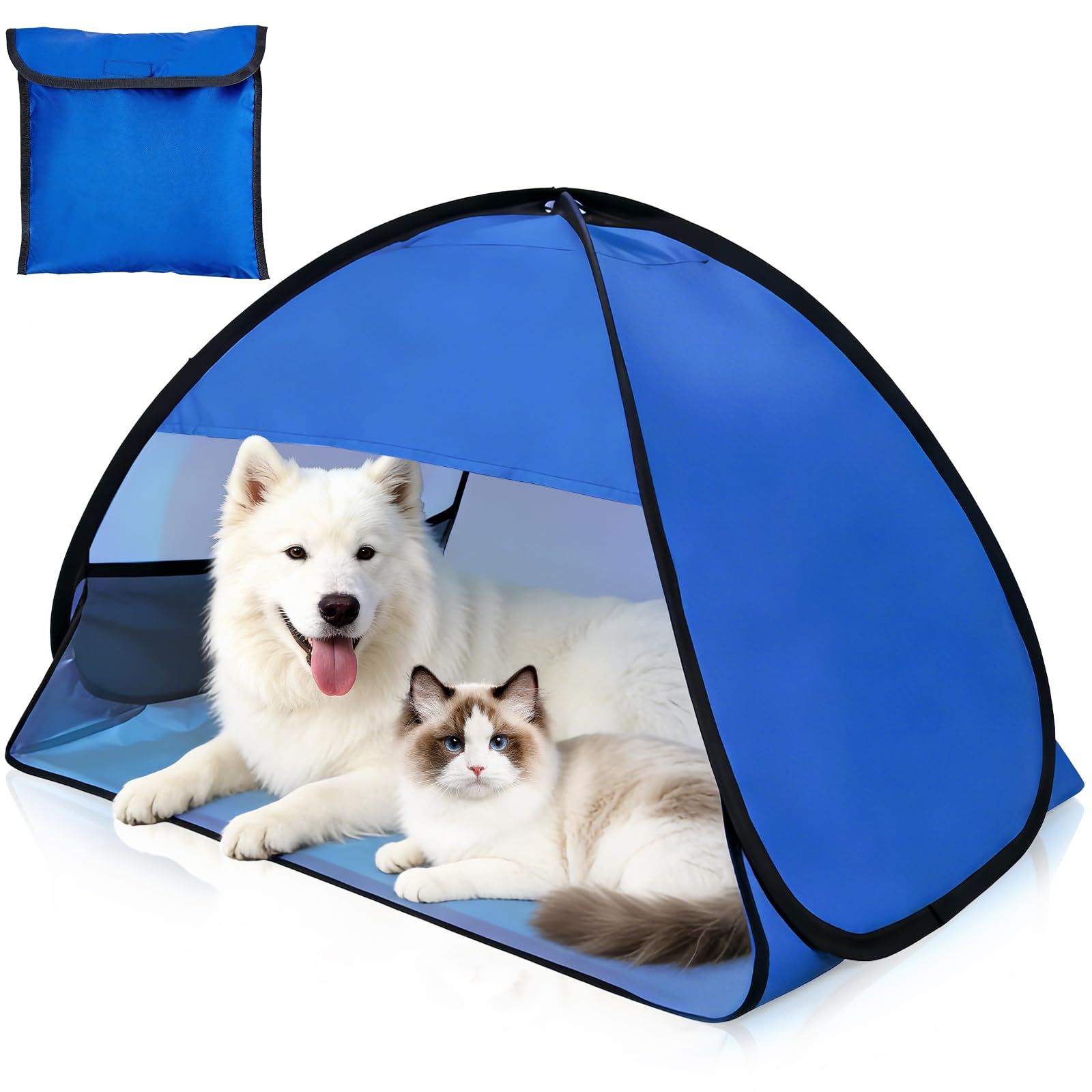 Mini Przenośny Namiot Plażowy, Automatycznie Rozkładany Namiot Przeciwsłoneczny, Namiot Przeciwsłoneczny dla Zwierząt, Ochrona UV, z Pokrowcem, na Plażę, Camping i Piknik