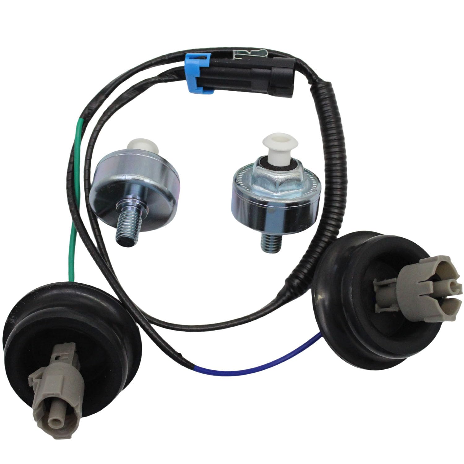 Photo 1 of Powkos 12601822 Knock Sensor Kit with Wiring Harness Compatible with Chevy Silverado Suburban Tahoe Avalanche GMC Sierra Yukon Cadillac Hummer Replace 12589867 917-033
