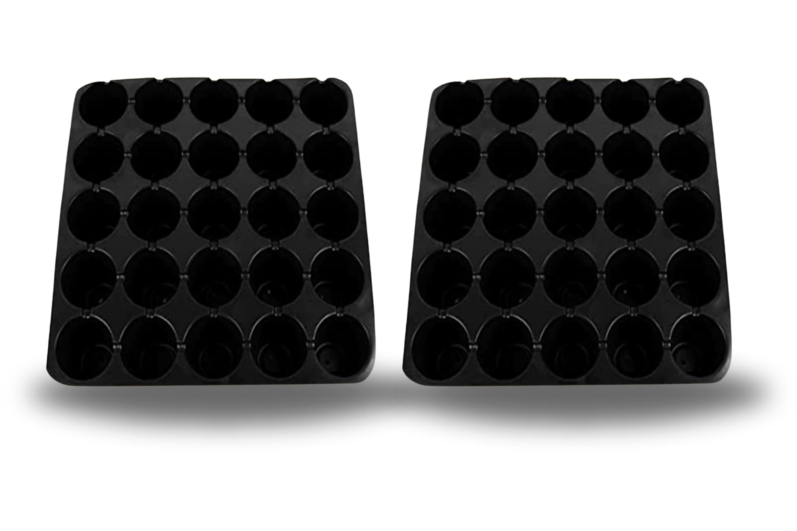 Halsey 25-Cavity Big Holes Plastic Seedling Tray with Drainage Holes, Reusable Plant Growing Tray for Vegetables and Herbs, Black (Pack of 2)-image-39