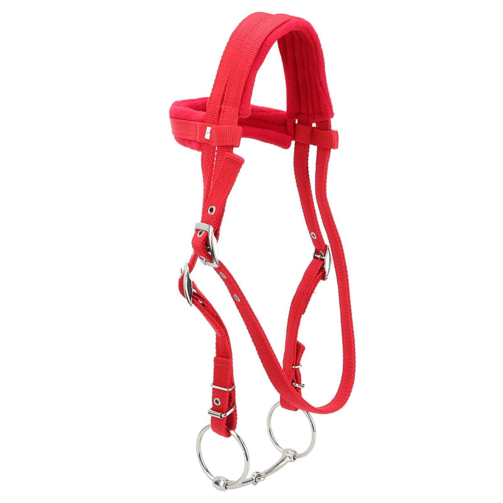 Briglia per Cavalli con Imbracatura per Cavallo Regolabile per Cavallo Rosso Regolabile