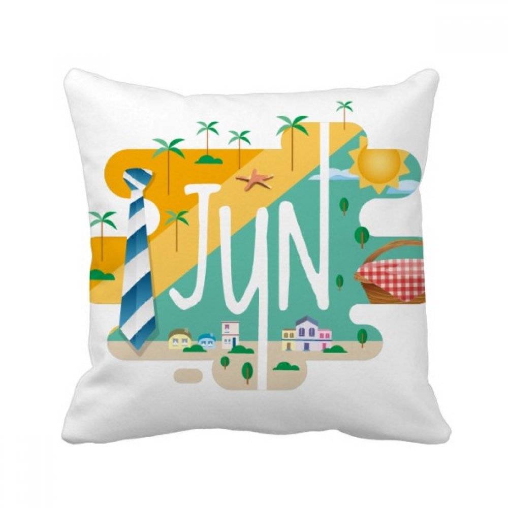 Coussin Septembre Illustration Carrée Cadeau Idéal pour une Ambiance Maison Chaleureuse