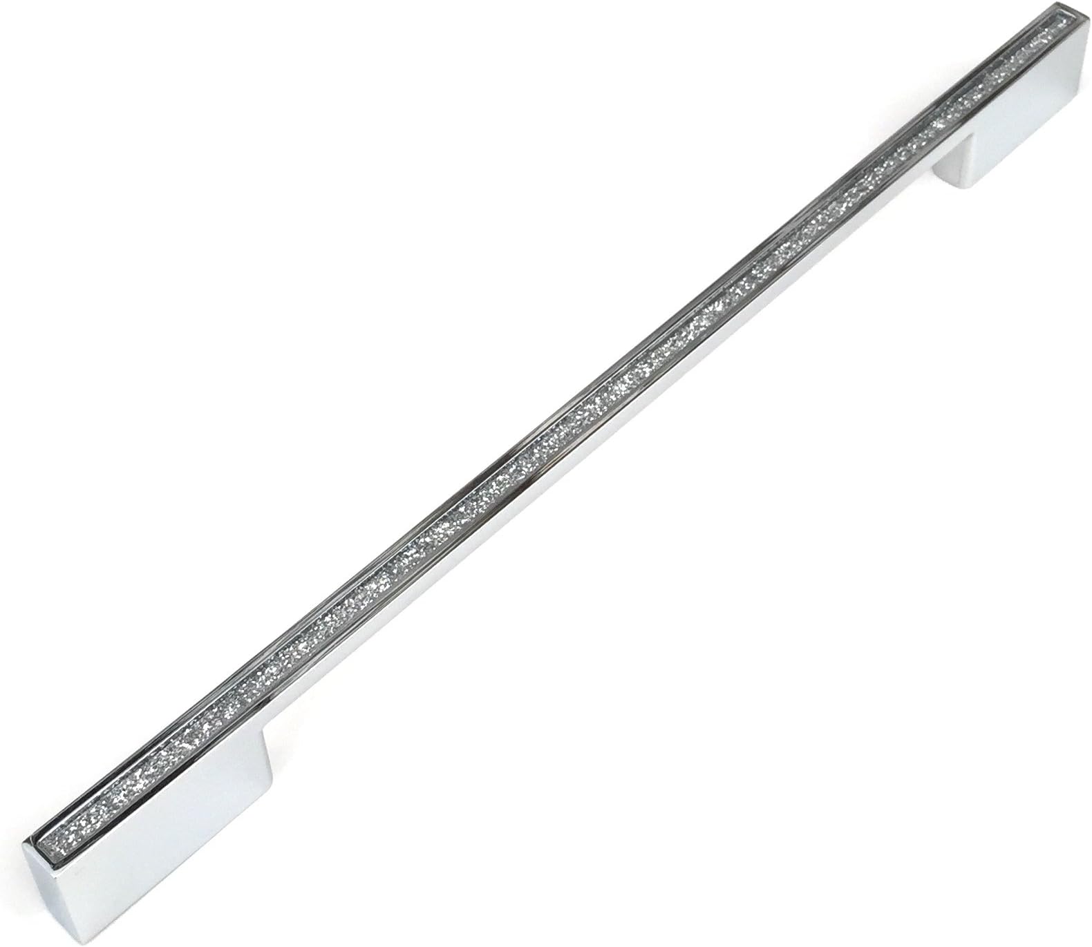 Glitter Handle (320mm Hole Centres) Chrome Sparkle Kitchen & Bedroom Cabinet Door Handle