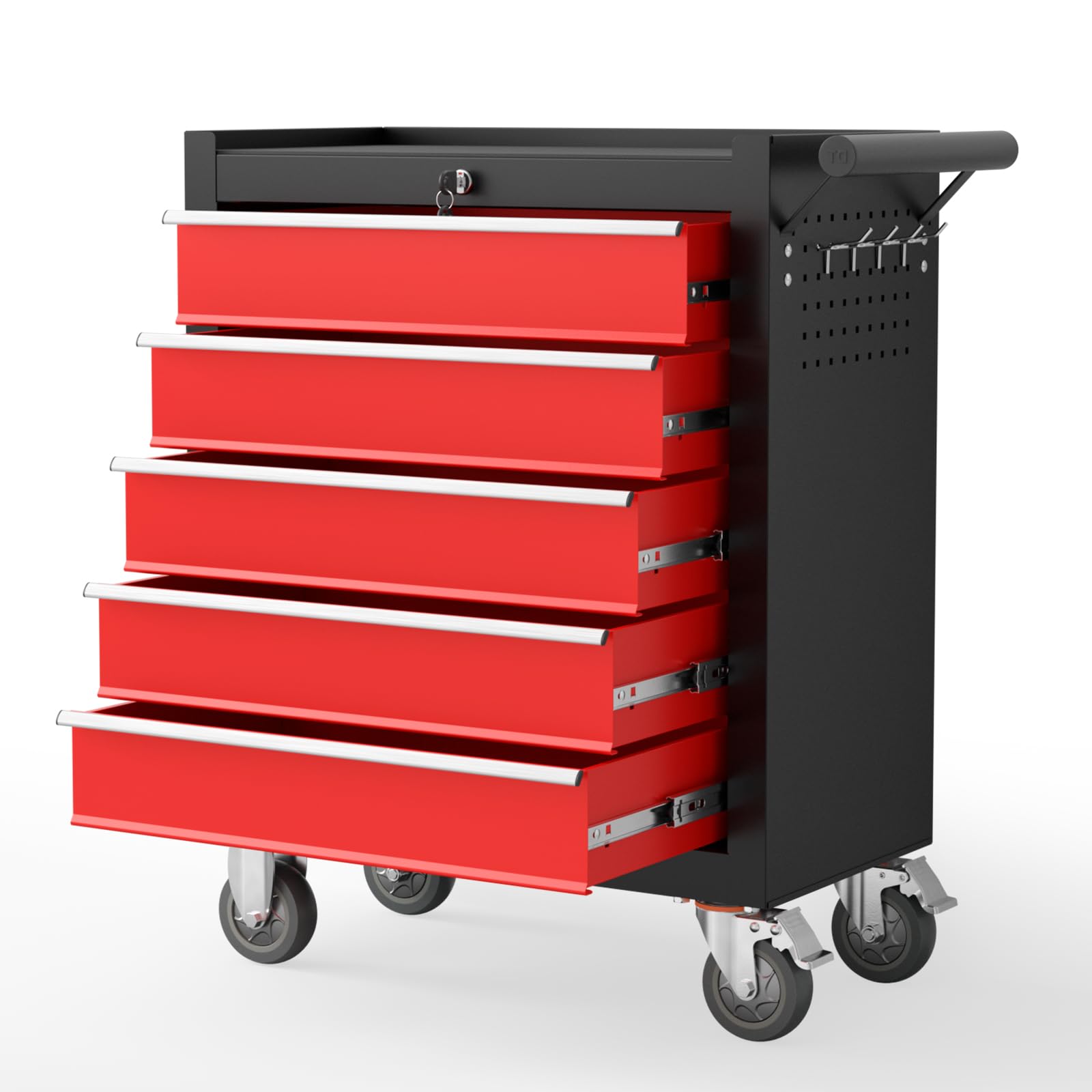 Kieperi 5 Drawers Rolling Tool Chest with Wheels, Portable Rolling Tool Boxes with Wheels…