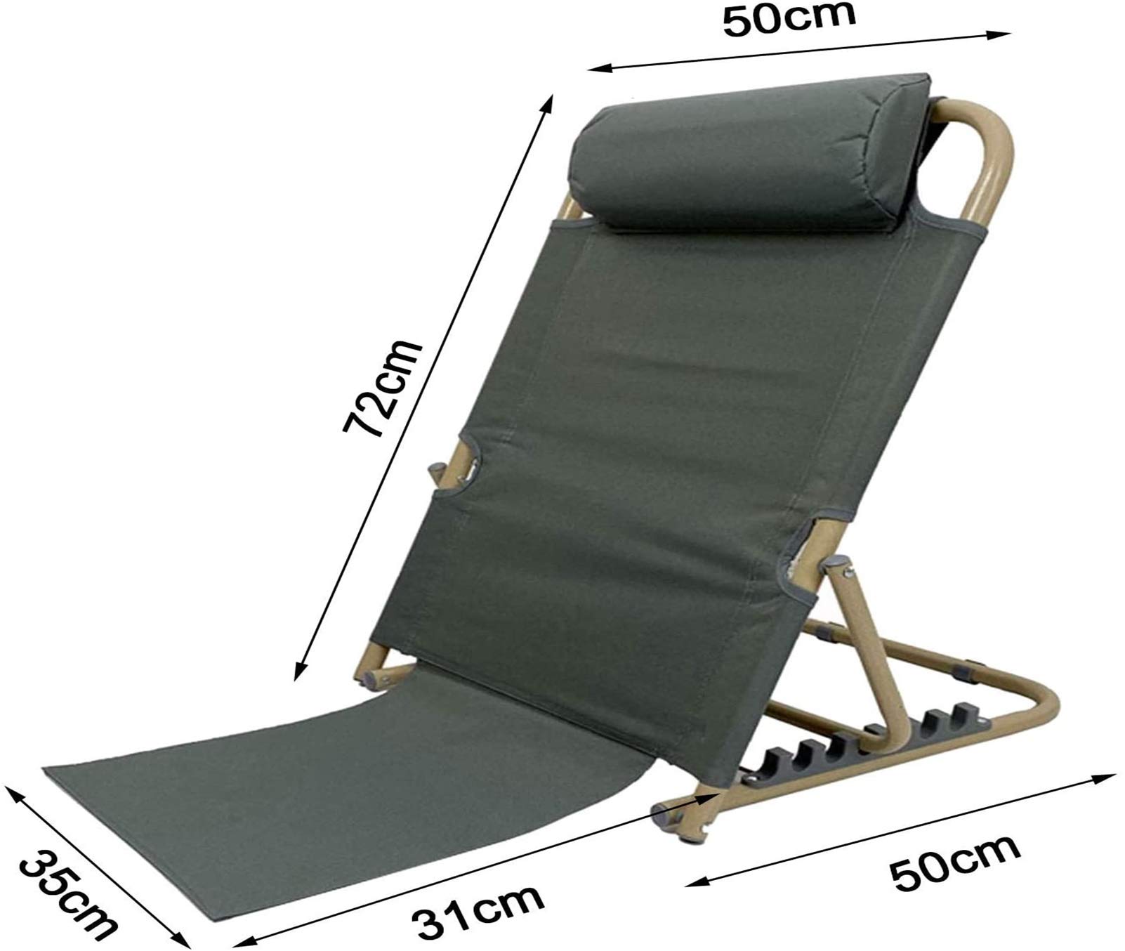 Back Rest Lumbar Support Bed Backrest for The Elderly,Portable Folding Back Rest Support Adjustable Angle Backrest Bracket Outdoor Leisure Chairs for Neck Head and Lumbar Support