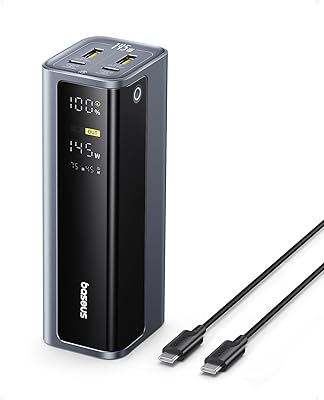 Baseus EnerGeek Powerbank 145W 20800mAh, Batteria Portatile con 2X USB-C PD 3.0 