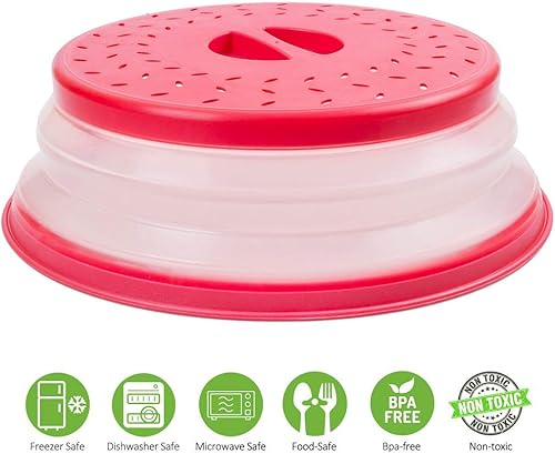 Miniatura 8 de Pantalla plegable plegable de silicona para salpicaduras de cubierta de microondas (1)