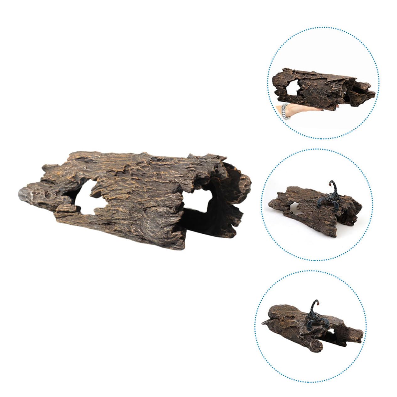 TOYANDONA Decoración De Koi De Árbol Simulado Resina Tocón De Árbol para Acuario Decoración De Paisaje De Acuario para Ocultar y Jugar Peces Añade Un Toque Natural Pecera